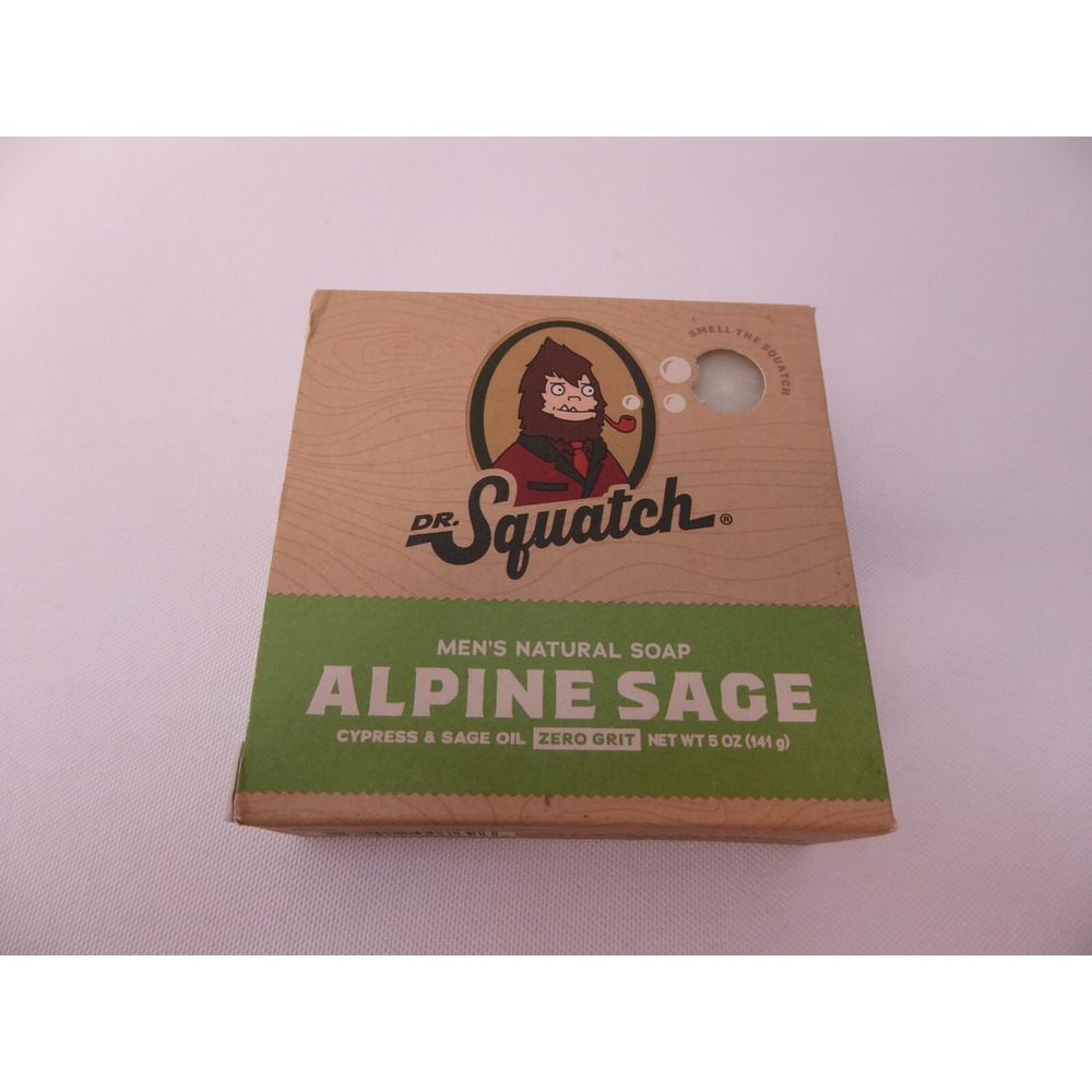 New Dr. Squatch Men's Natural Soap Alpine Sage Zero Grit